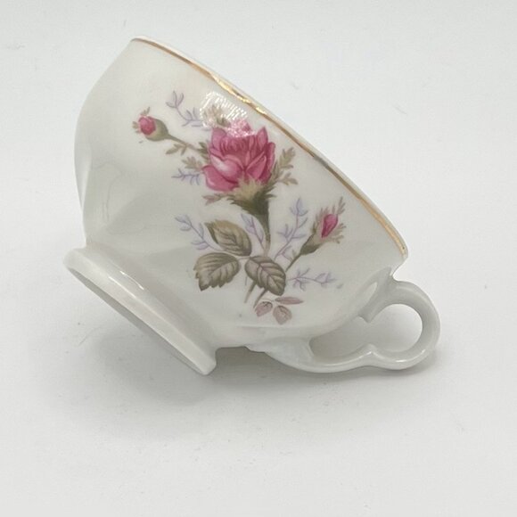 Norcrest Fine China Japan Floral Rose Tea Cup & Scallop Saucer Set Vintage Boho - Picture 7 of 11